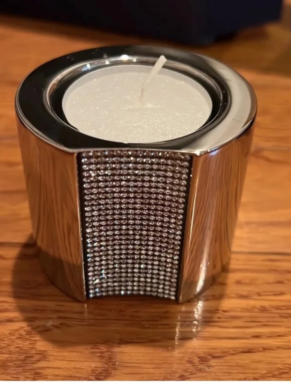 SWAROVSKI AMBIRAY TEA LIGHT CANDLE HOLDER, Stainless Steel  / 2 qty: NEW